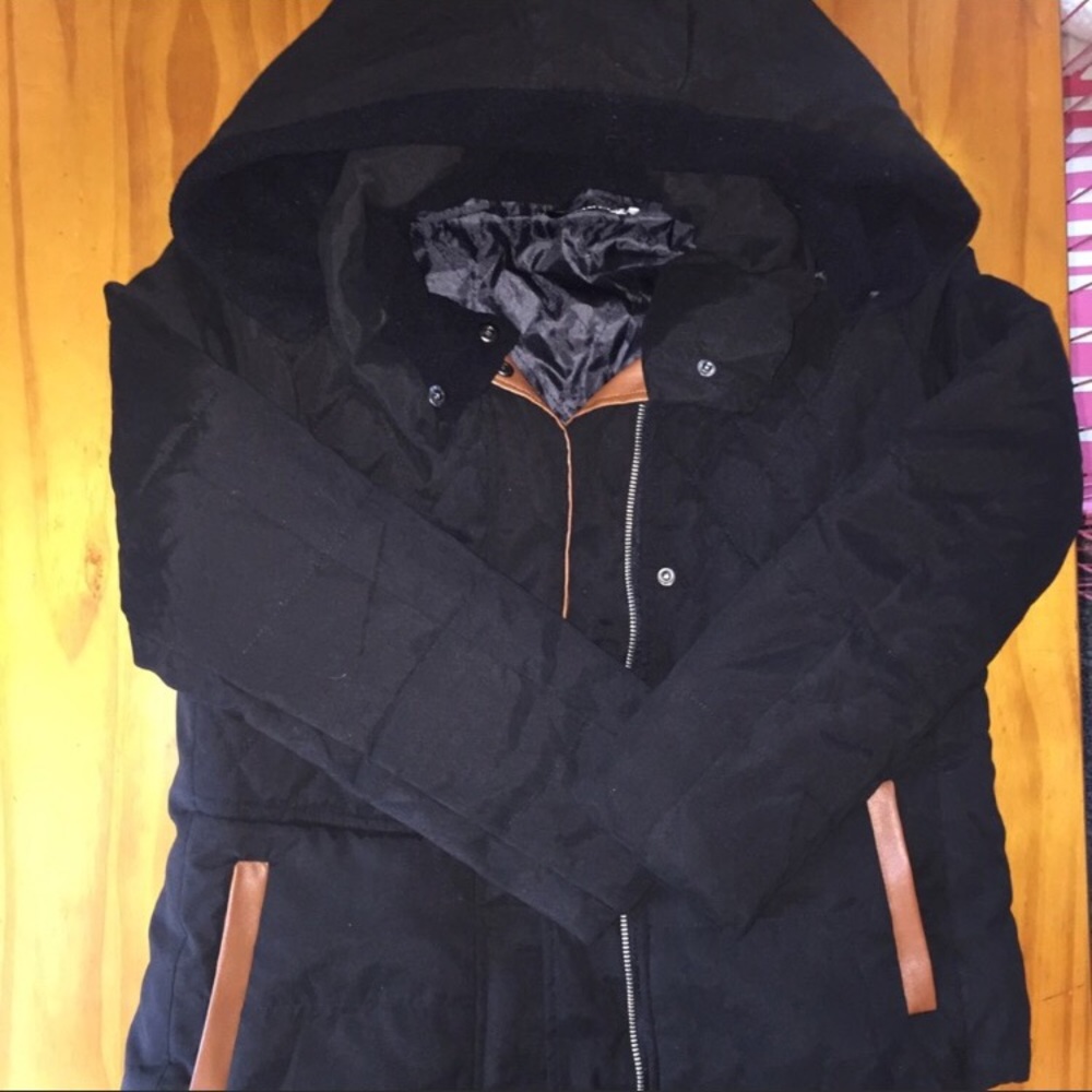 Quilted winter coat, black M
